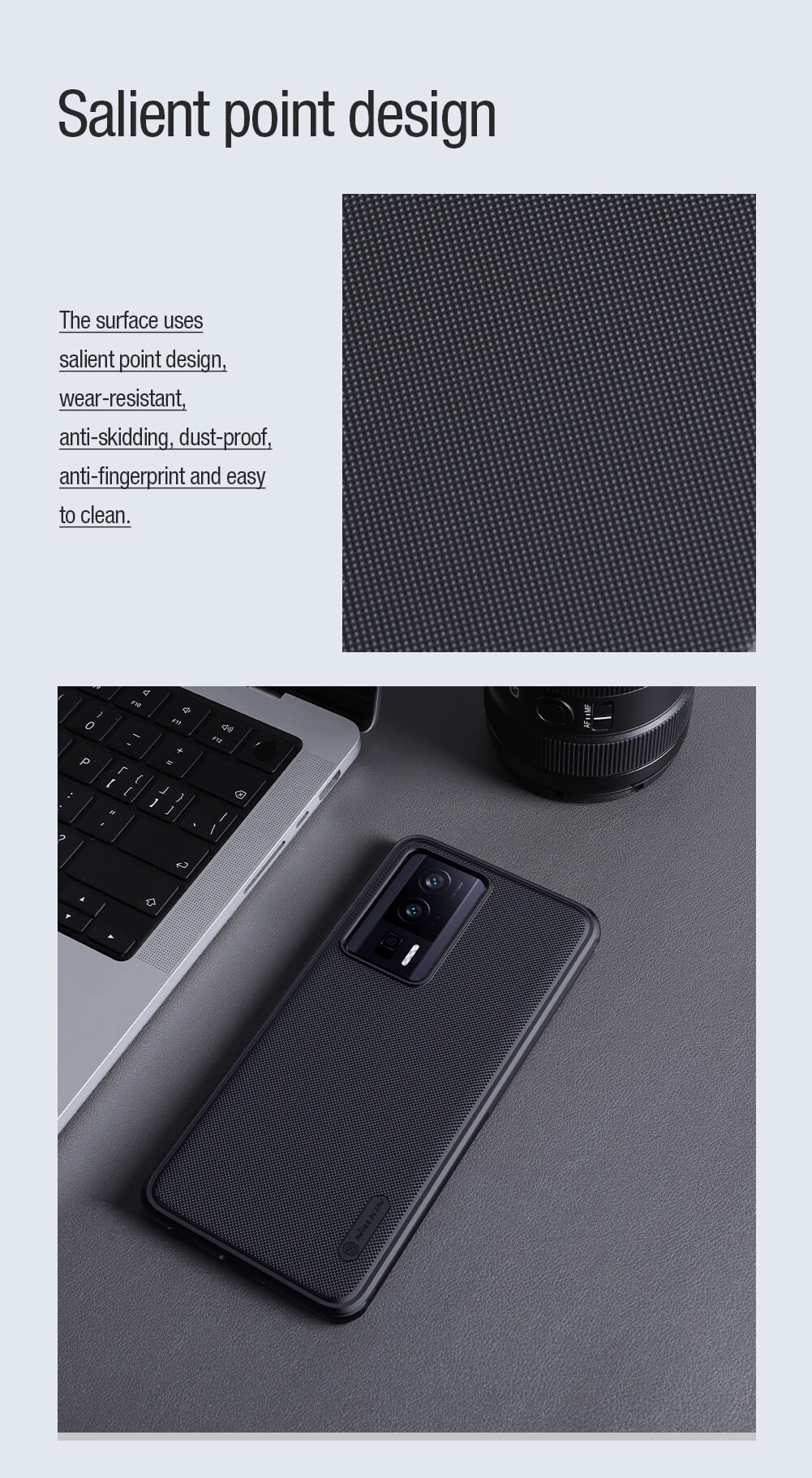 Чехол-крышка NILLKIN для Xiaomi Redmi K60, Redmi K60 Pro, Xiaomi Poco F5 Pro (серия Frosted shield Pro Magnetic case)